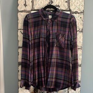 Festive Plaid Long Sleeve Shirt